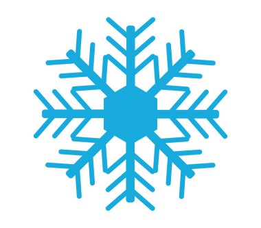 Beyaz arkaplanda kar tanesi simgesi