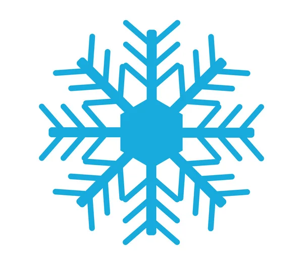 Εικονίδιο Νιφάδας Χιονιού Λευκό Φόντο — Διανυσματικό Αρχείο
