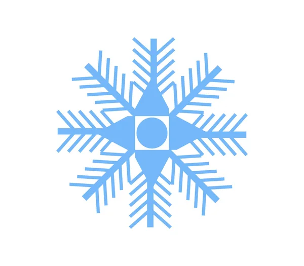 Sneeuwvlok Pictogram Witte Achtergrond — Stockvector