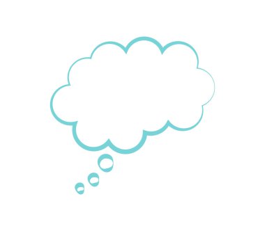 Beyaz arka plan üzerinde düşünce simgesi