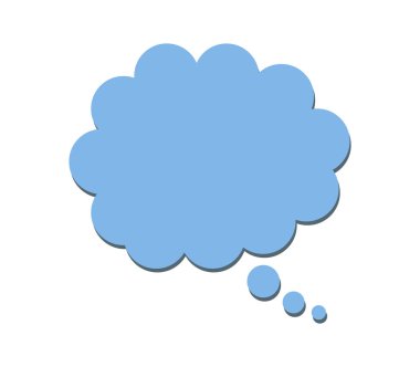 Beyaz arka plan üzerinde düşünce simgesi