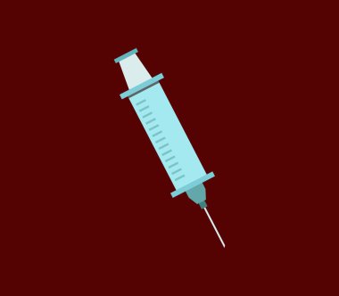 Beyaz arkaplanda şırınga simgesi