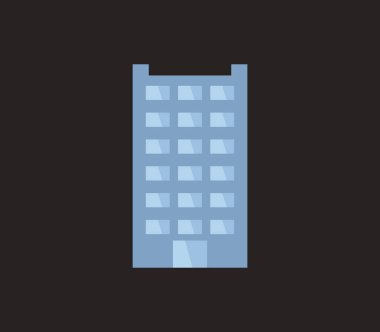 ofis simgesi beyaz arka plan üzerinde Binası