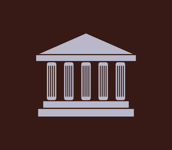 Иконка Музея Белом Фоне — стоковый вектор