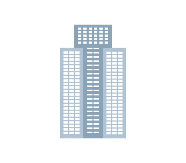 Icono Rascacielos Sobre Fondo Blanco — Archivo Imágenes Vectoriales