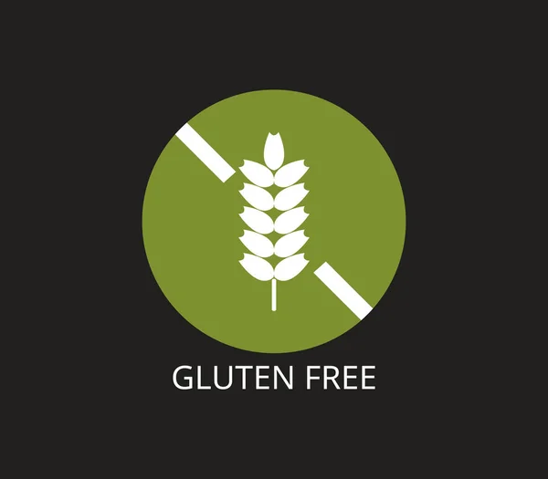 Icono Libre Gluten Sobre Fondo Blanco — Vector de stock