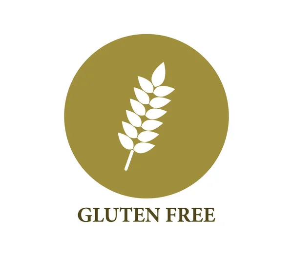 Icono Libre Gluten Sobre Fondo Blanco — Vector de stock