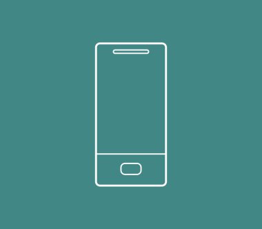 Beyaz arka plan üzerinde akıllı telefon simgesi