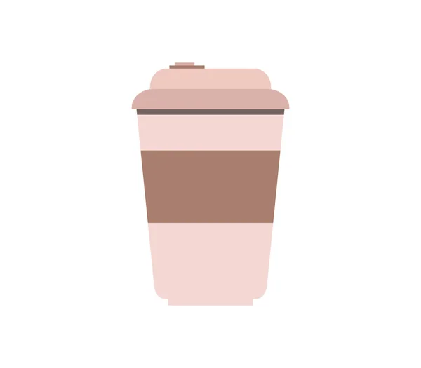 Icono Taza Café Sobre Fondo Blanco — Vector de stock