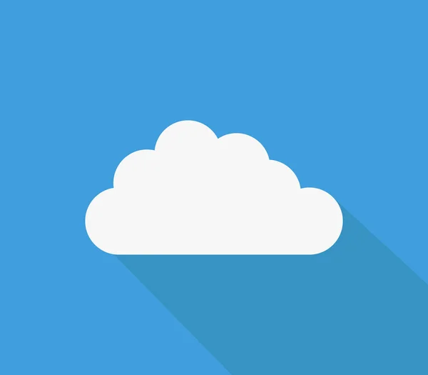 Icono Nube Sobre Fondo Blanco — Vector de stock