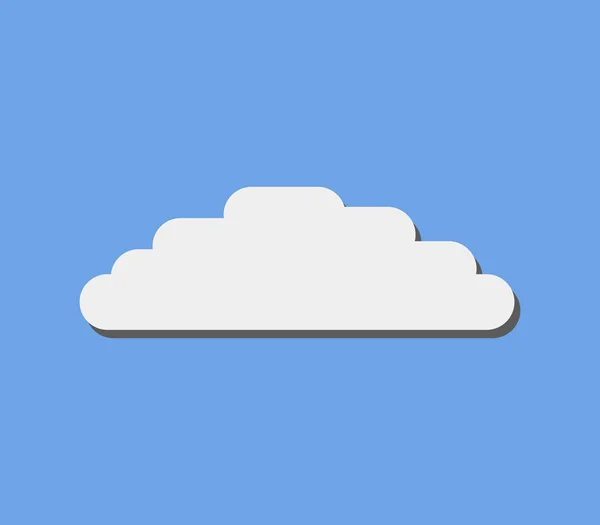 白い背景の雲のアイコン — ストックベクタ