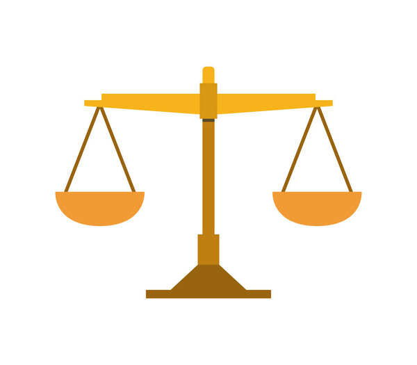 balance on white background