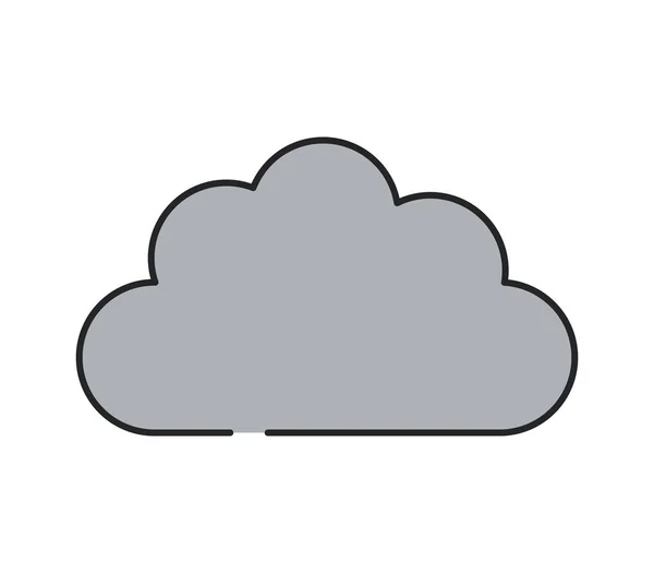 白い背景の雲のアイコン — ストックベクタ