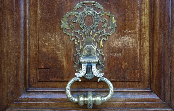 Старовинна Антикварна Дверна Ручка Старих Дерев Яних Дверях — стокове фото