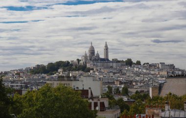 Ünlü bazilika Basilique du Sacré Coeur, Paris, Fransa.