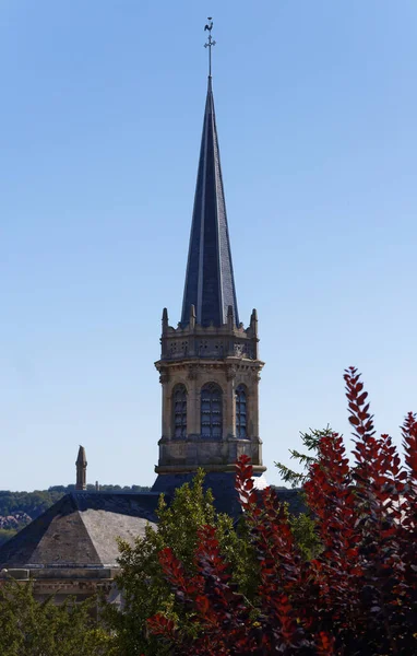 トラウヴィル シュル メールの大聖堂ノートルダム大聖堂 ロマンス様式 ロウアー ノルマンディー フランス — ストック写真