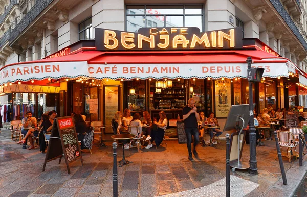 Paris França Setembro 2020 Cafe Benjamin Dos Bistros Históricos Localizados — Fotografia de Stock
