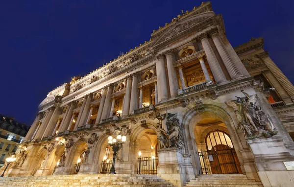 Ночной Вид Национальную Оперу Парижа Гранд Опера Знаменитое Здание Стиле — стоковое фото