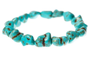 The Turquoise stone bracelet on white background clipart