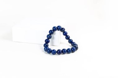 The lapis lazuli Stone Bracelet on white background clipart