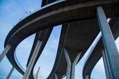 Arka plan ulaşım karmaşıklık otoban köprüsü