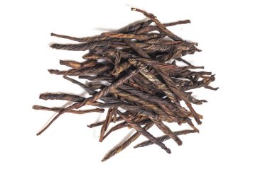 Kurutulmuş Çin çay beyaz zemin üzerine bırak