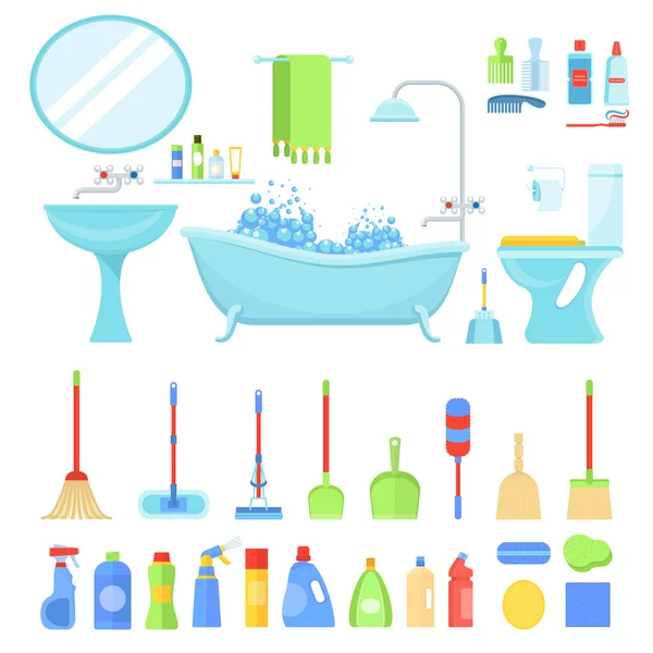 Meubles et outils de salle de bains — Image vectorielle