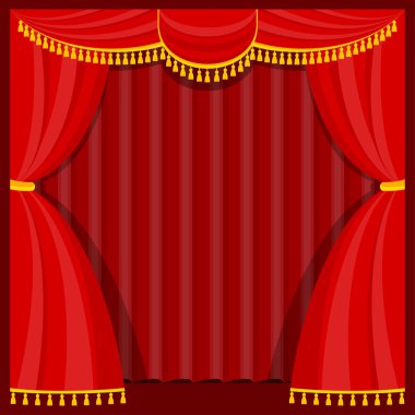 Sahne Alanı'ndaki Saçakların perdeler