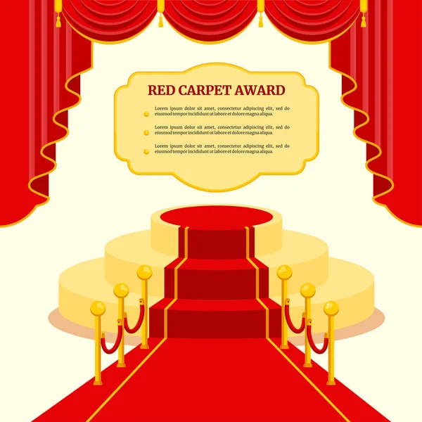 Nagroda czerwony dywan — Wektor stockowy