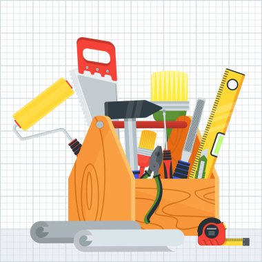 Poster İnşaat araçları ile