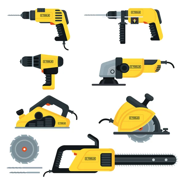 Power tools set — Stock vektor