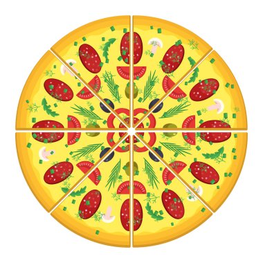 sosisli pizza kesmek