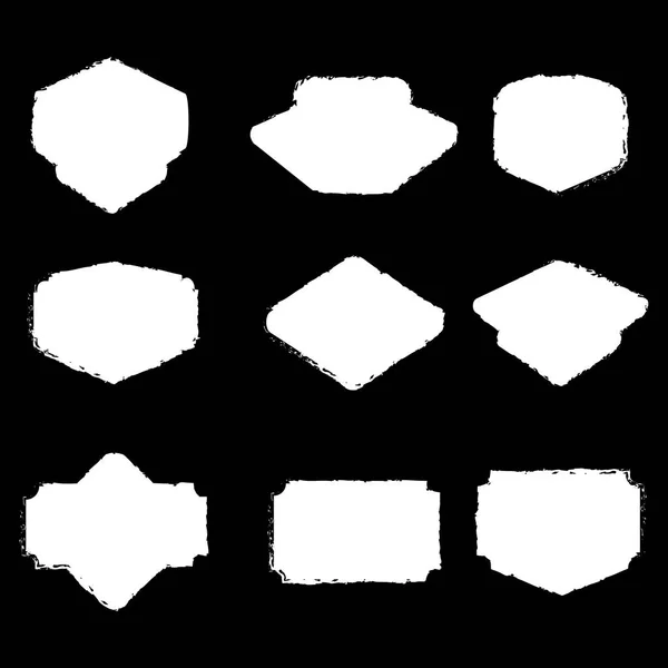 Grunge set distintivo bianco — Vettoriale Stock
