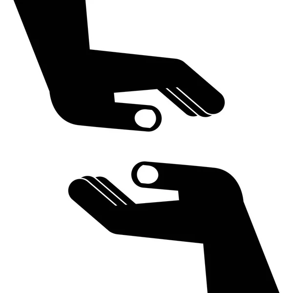Δύο halps τα χέρια — Διανυσματικό Αρχείο