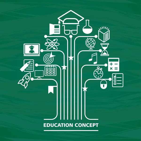 Concetto di istruzione verde — Vettoriale Stock