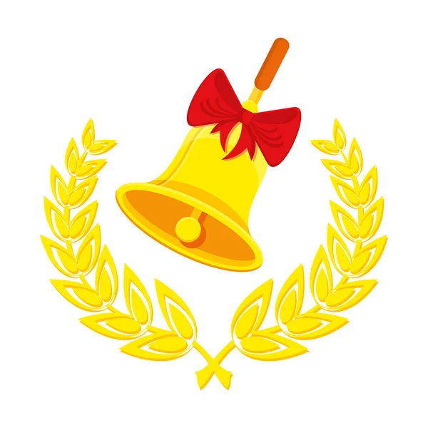 学校のベルの色のロゴ — ストックベクタ