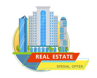 Gökdelenler modern şehir. Metropolün merkezinde ofis binaları.