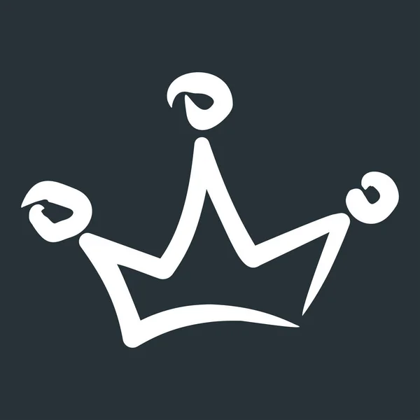 Királyi korona kézzel doodle stílusban készült — Stock Vector