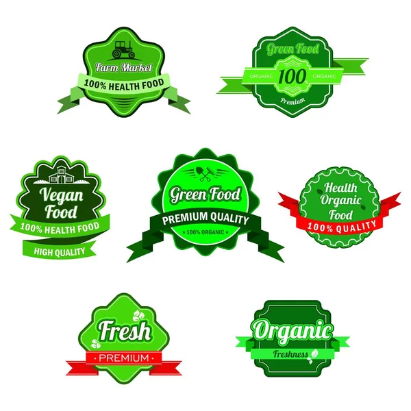 Логотип фермерского рынка. Органические продукты — стоковый вектор