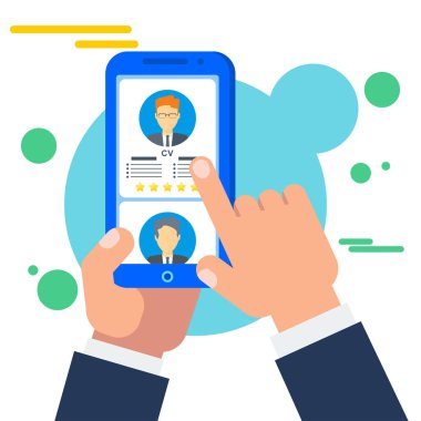 Personel bir iş online mobil iş arama uygulaması için arama