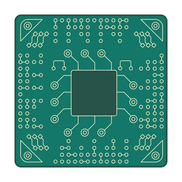 Plateforme de microarchitecture du processeur. Accessoires pour appareils numériques — Image vectorielle