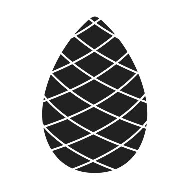 Siyah siluet yerde vektör düz çizgi film simgesi