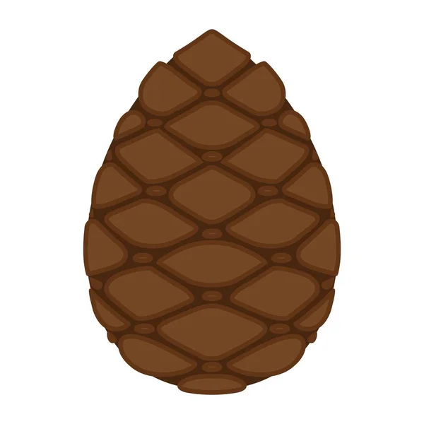 Pinecone ikonra. A tűlevelű erdők fenyő ága. — Stock Vector