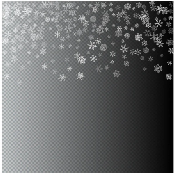 圣诞暴风雪由平坦的雪花制成的降雪 — 图库矢量图片