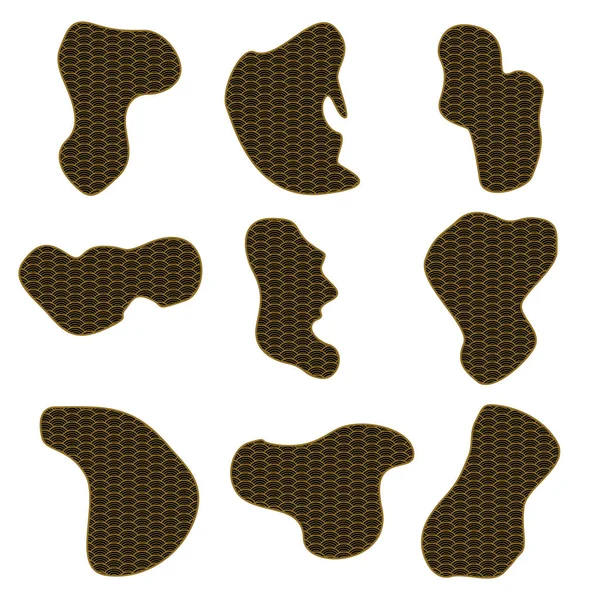 Geleneksel Japon dekor elemanları ile Seamless modeli