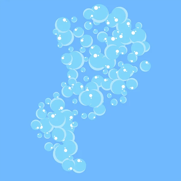 Летающие пузырьки мыла Плоский вектор — стоковый вектор