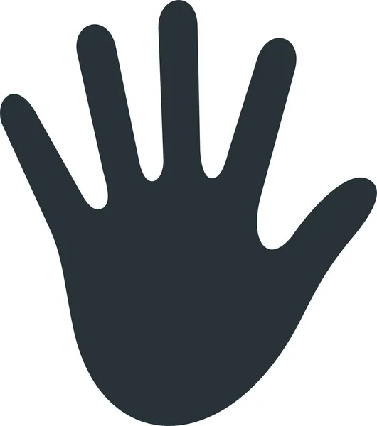 Εικονίδιο διάνυσμα μαύρη παλάμη χέρι. Ανοιχτό χέρι επίπεδη διανυσματικά εικονογράφηση. — Διανυσματικό Αρχείο