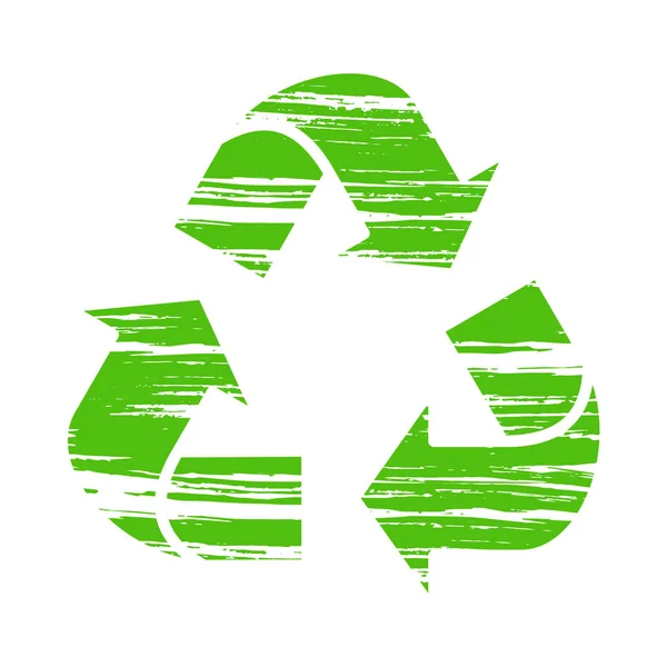 Малюнок зі знаком переробки для пензля. Символ екології . — стоковий вектор