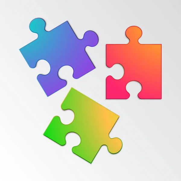 Farbe hell Farbverlauf Puzzle Vektor flst Symbol. — Stockvektor