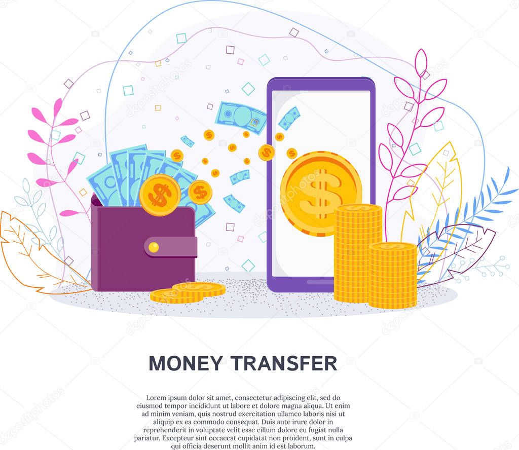 Transfer money from wallet to mobile phone